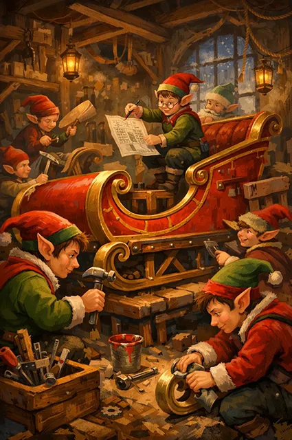 L'elfe et le père Noël