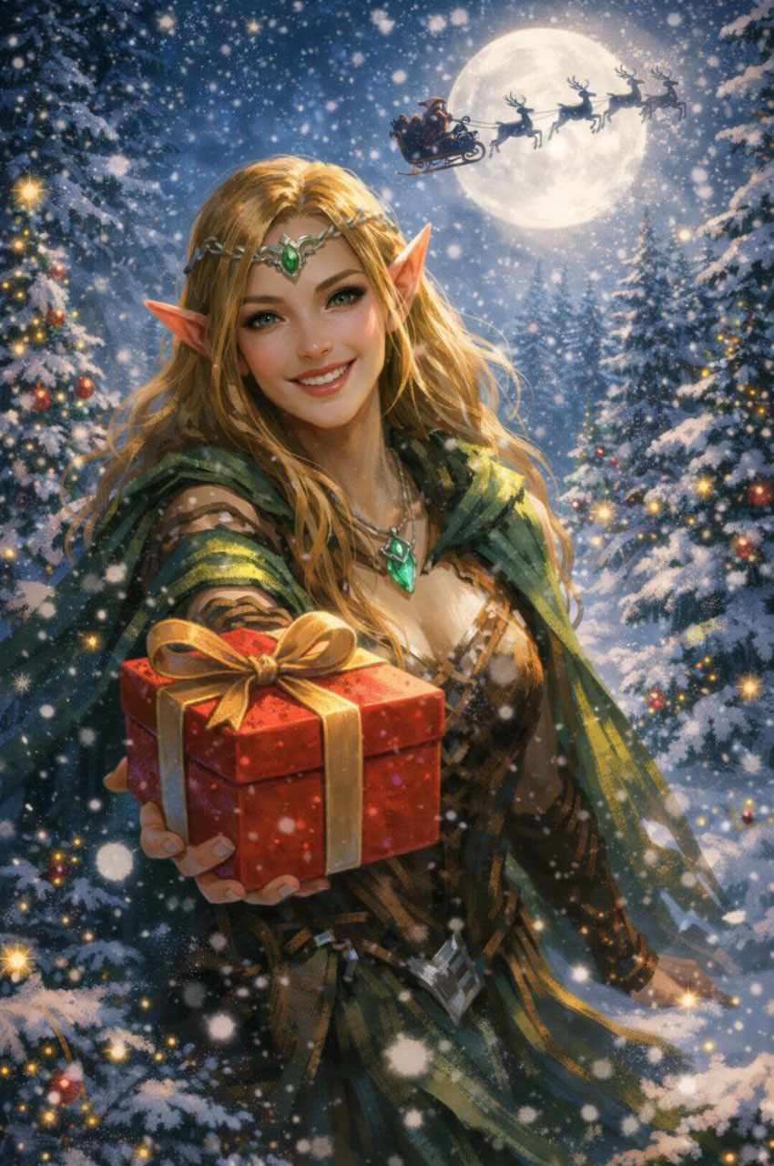 L'elfe et le père Noël